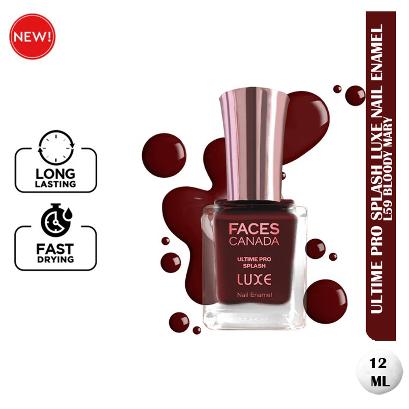 Faces Ultime Pro Splash Luxe Nail Enamel 12Ml