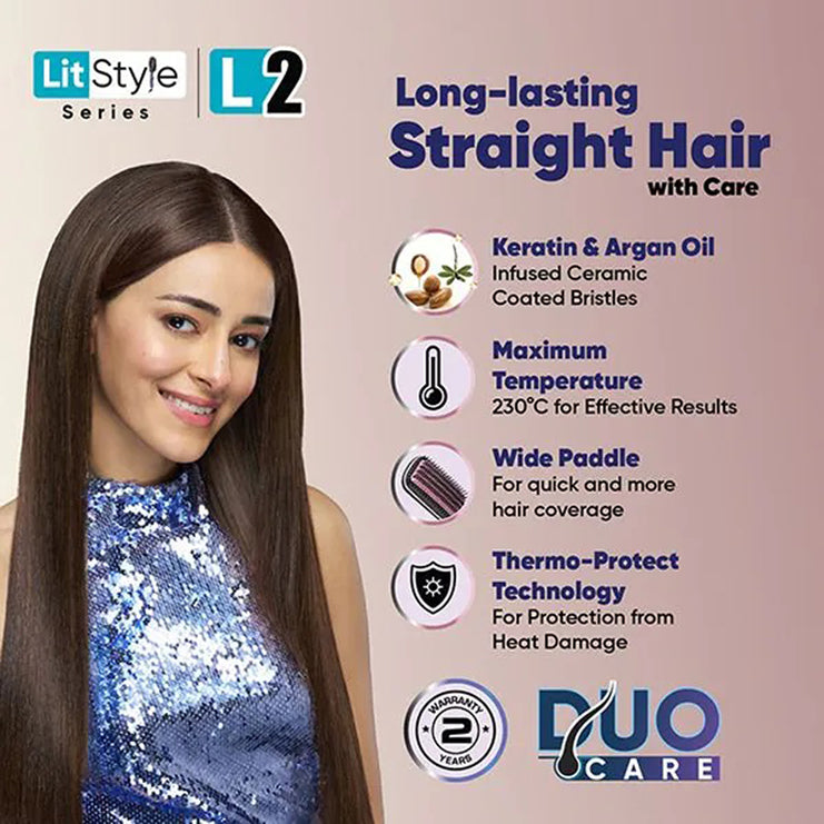 Vega LitStyle L2 Hair Straightener Brush VHSB-07