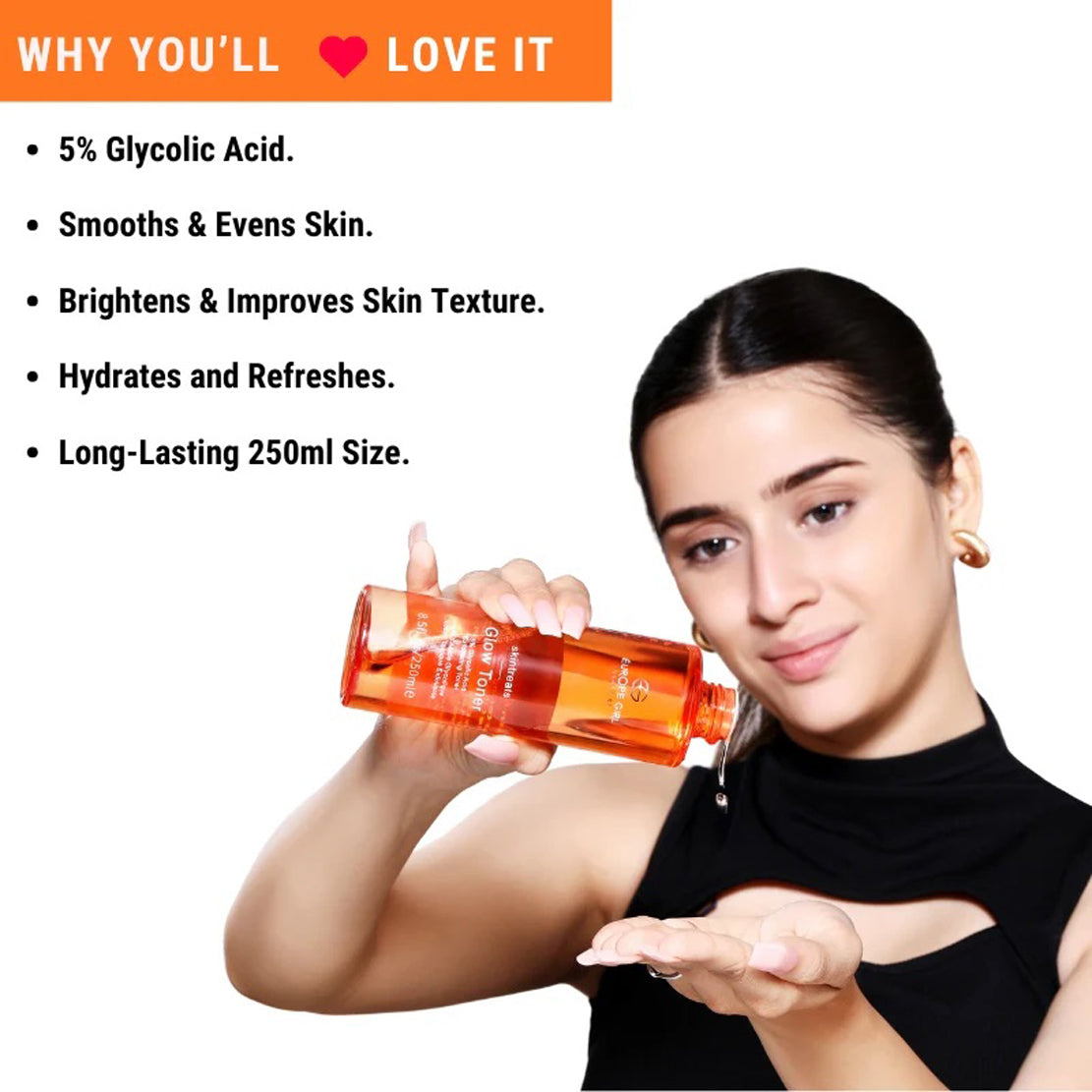 Europe Girl Skintreats Glow Toner Infused with 5Per Glycolic Acid 250ML