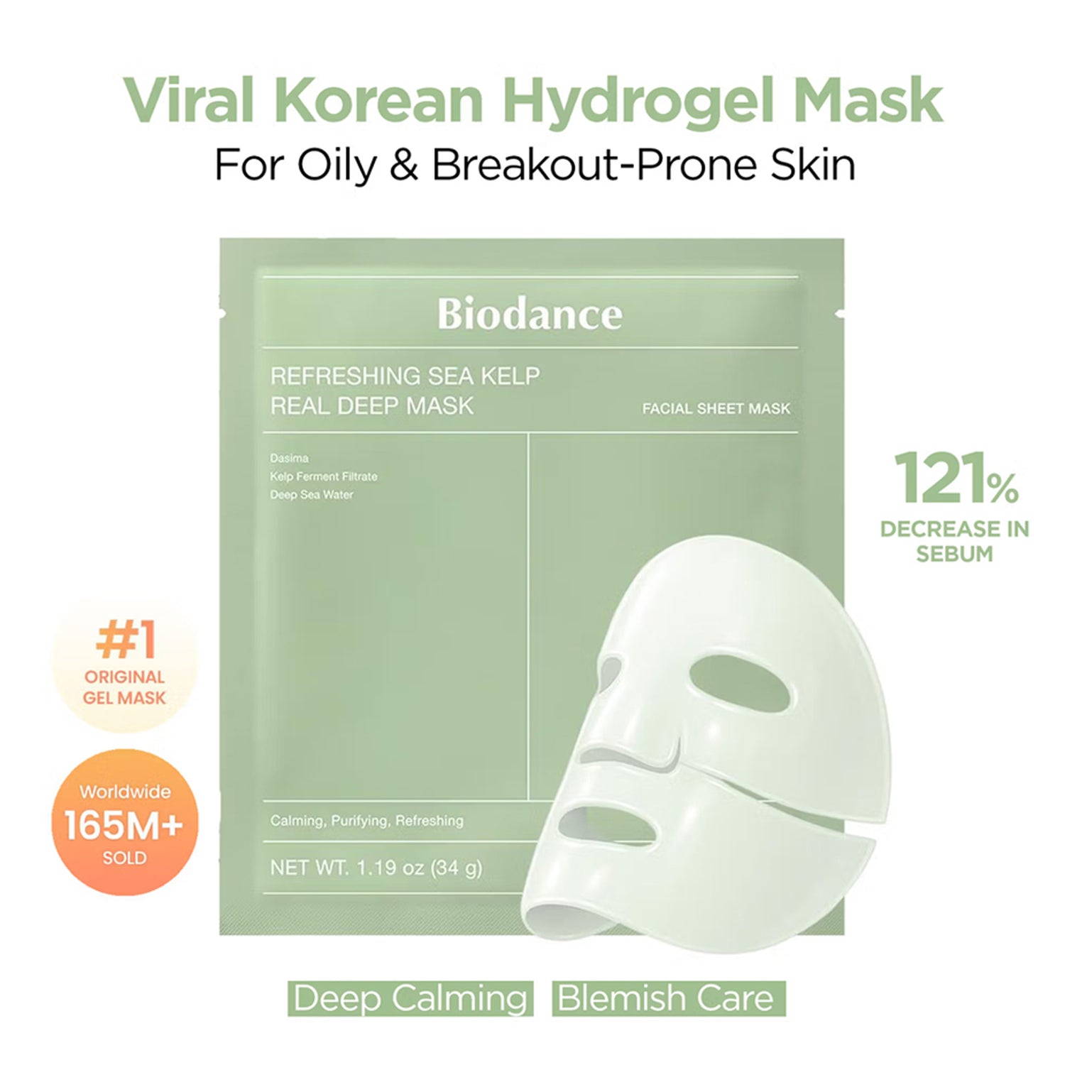 Biodance Refreshing Sea Kelp Real Deep Mask 34g*4