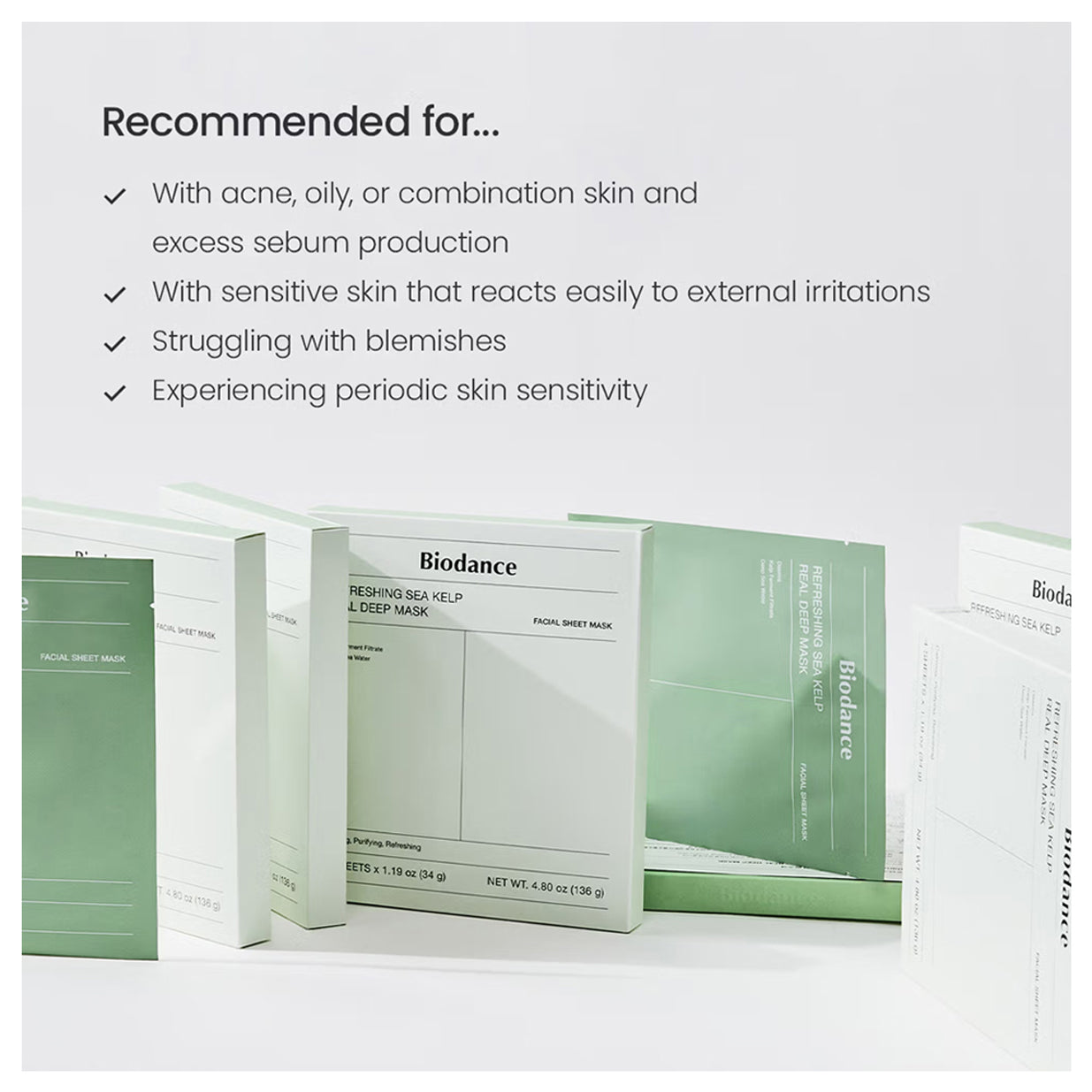 Biodance Refreshing Sea Kelp Real Deep Mask 34g*4