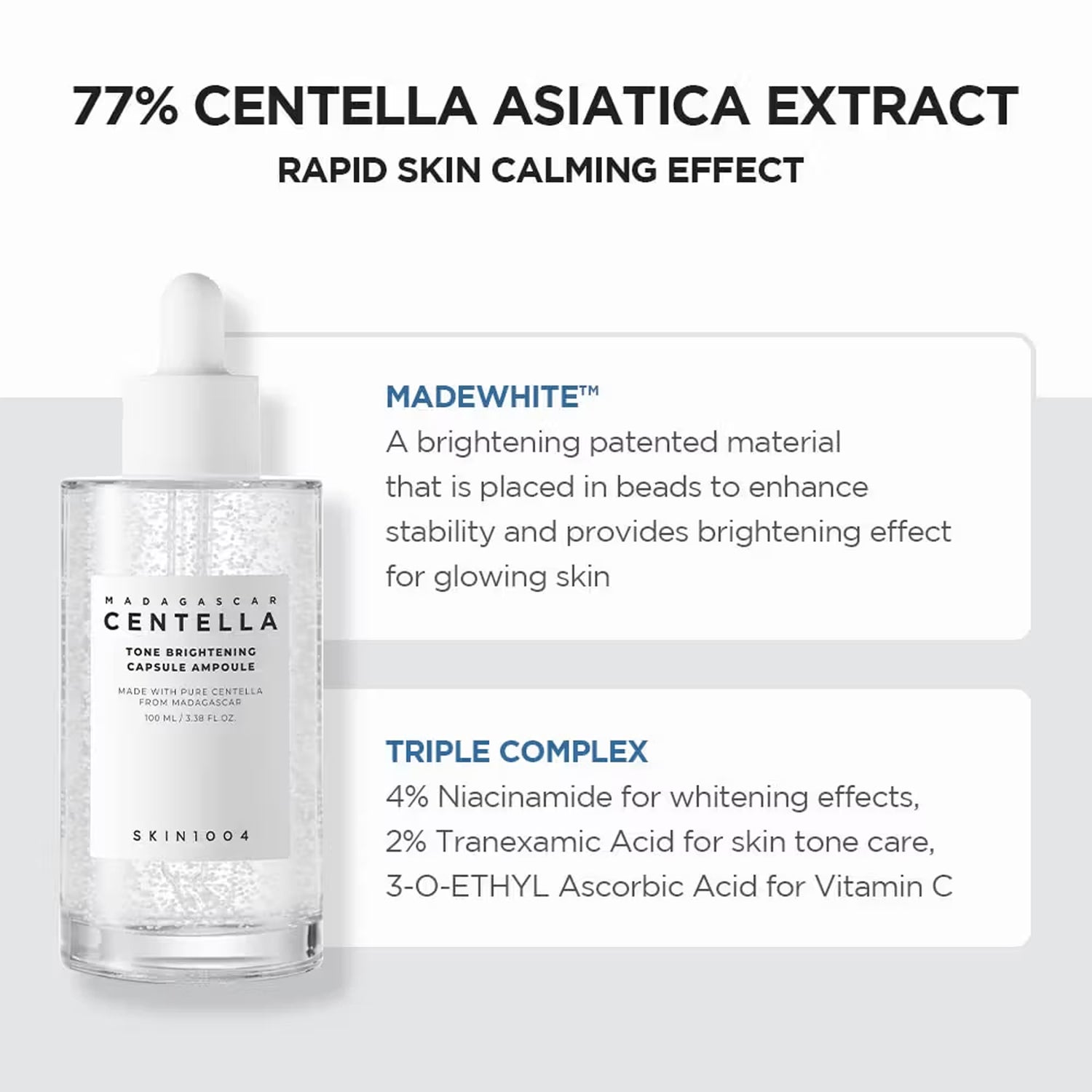 Skin 1004 Madagascar Centella Tone Brightening Capsule Ampoule