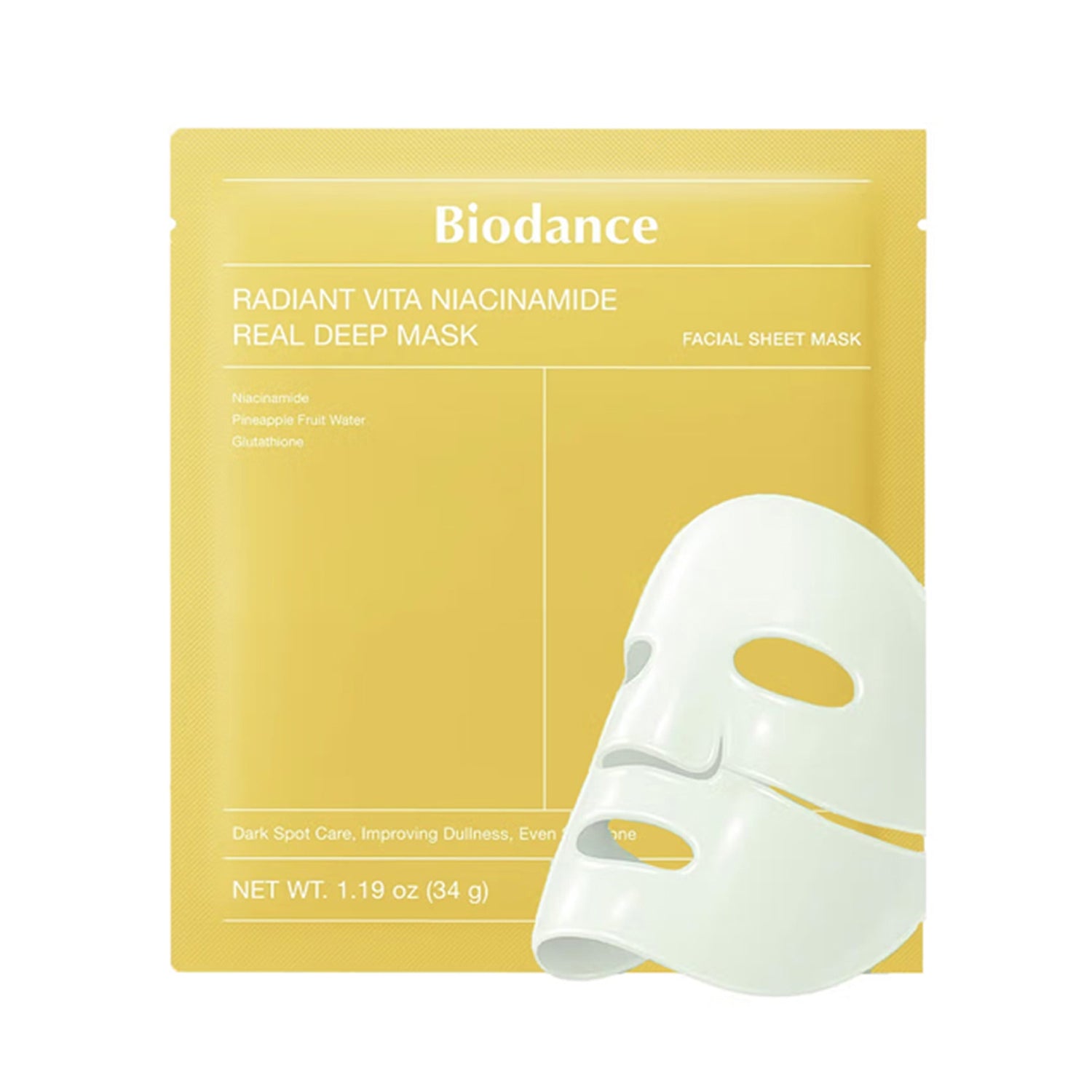 Biodance Radiant Vita Niacinamide Real Deep Mask 34g