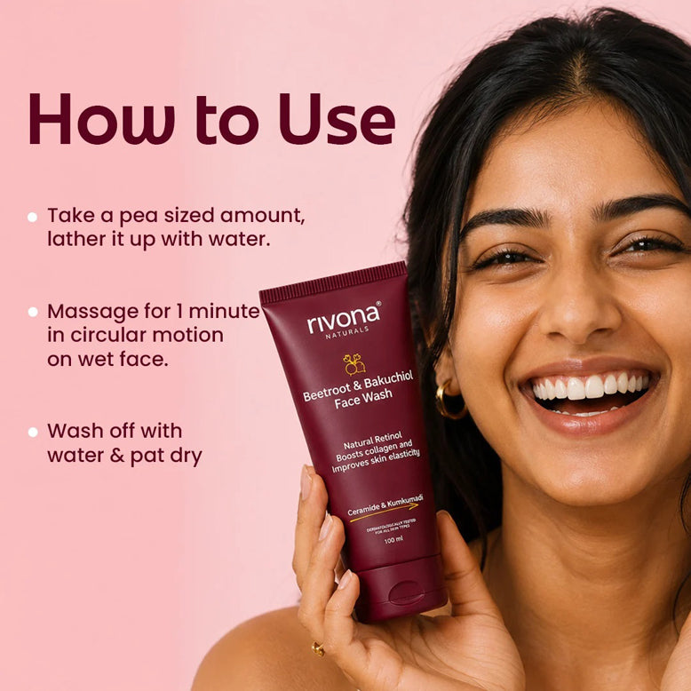 Rivona Beetroot & Bakuchiol Face Wash 100ML