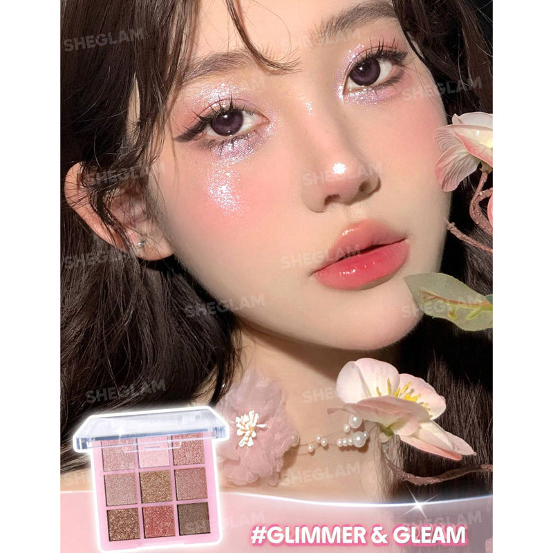 Sheglam Glimmer & Gleam 9 Pan Eyeshadow Palette 10g
