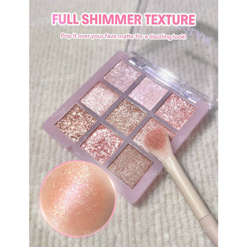 Sheglam Glimmer & Gleam 9 Pan Eyeshadow Palette 10g