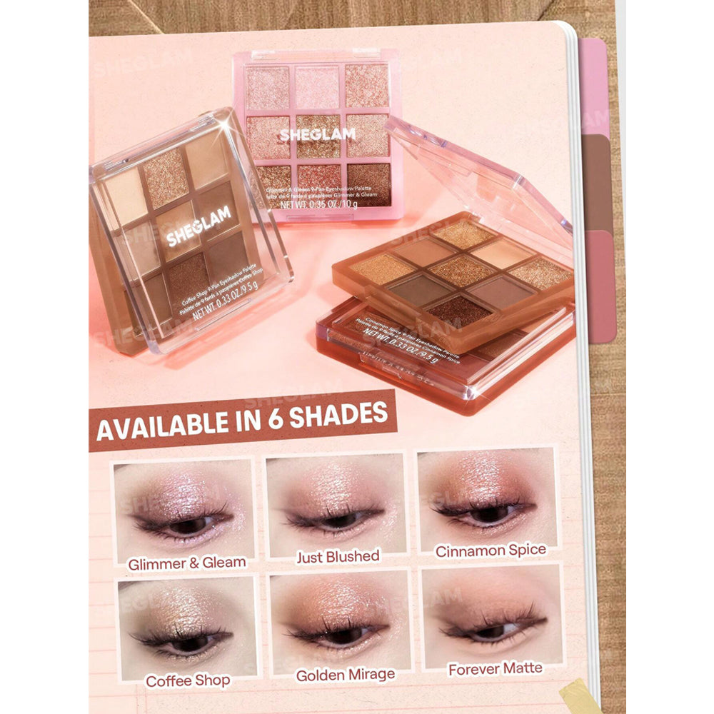 Sheglam Cinnamon Spice 9 Pan Eyeshadow Palette 9.5g