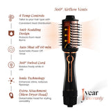 UrbanYog MakeMeeBold Hair Dryer and Volumizer Hot Air 3 in 1 Styling Brush - Rose Gold