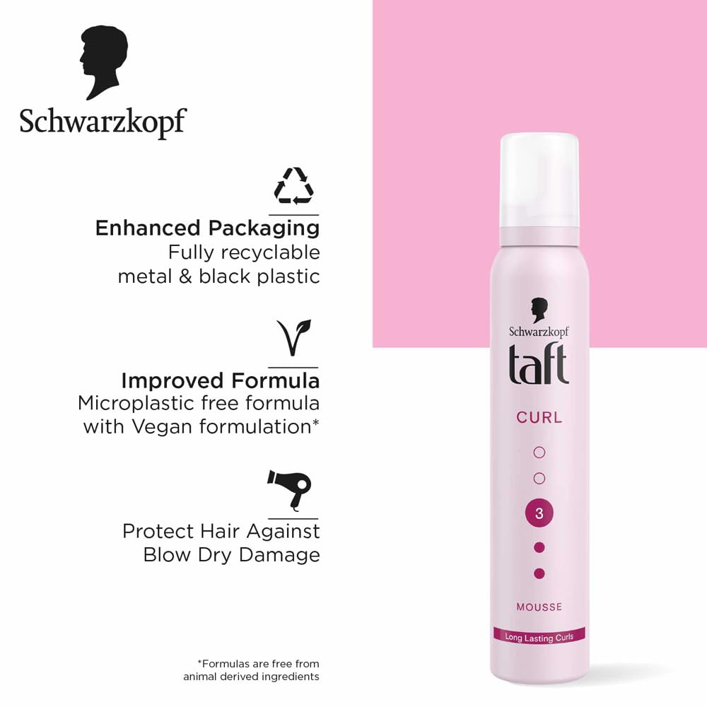 Schwarzkopf Taft Curl Hold 3 Hair Mousse