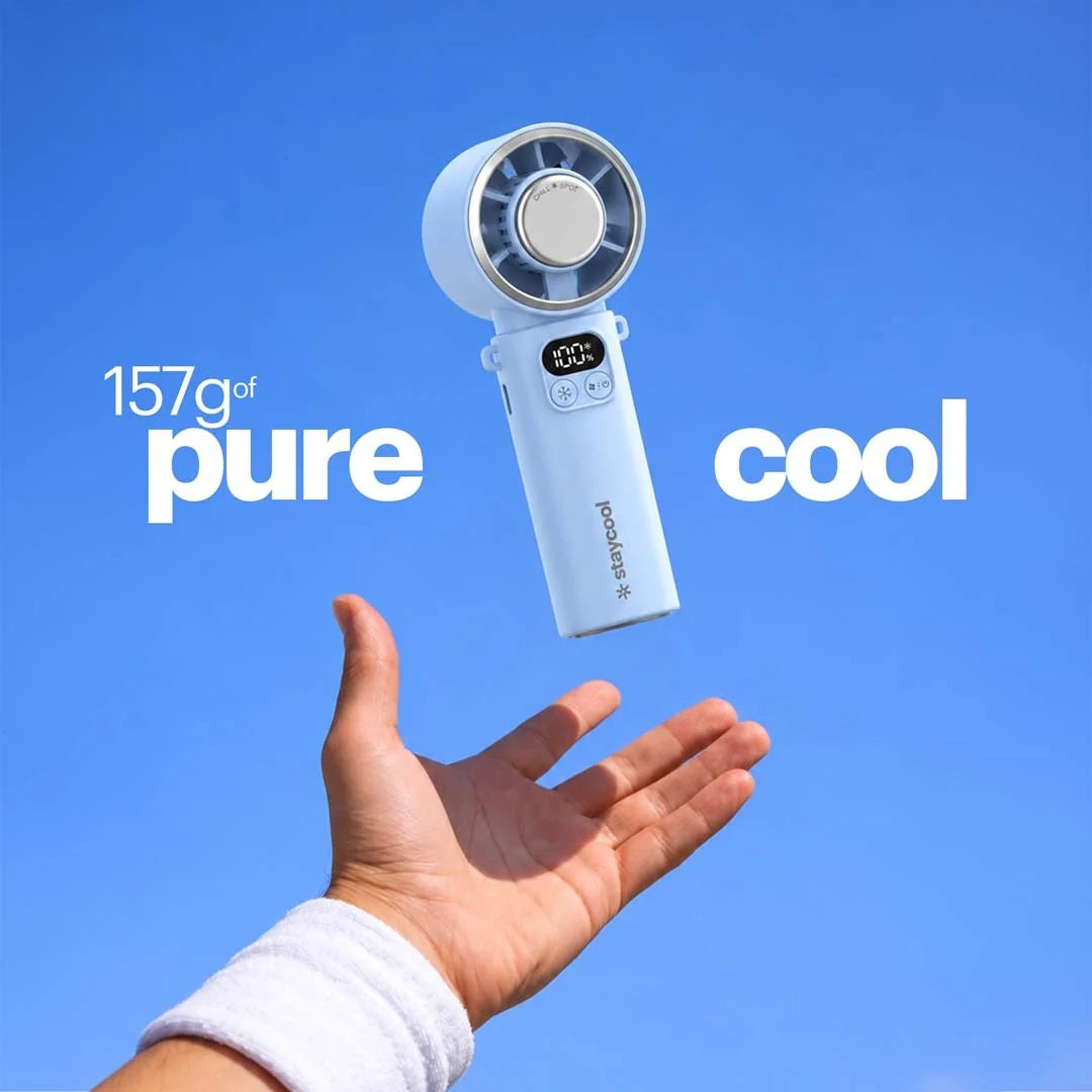 Staycool Turbo+ Foldable Handheld Ice Cooling Fan
