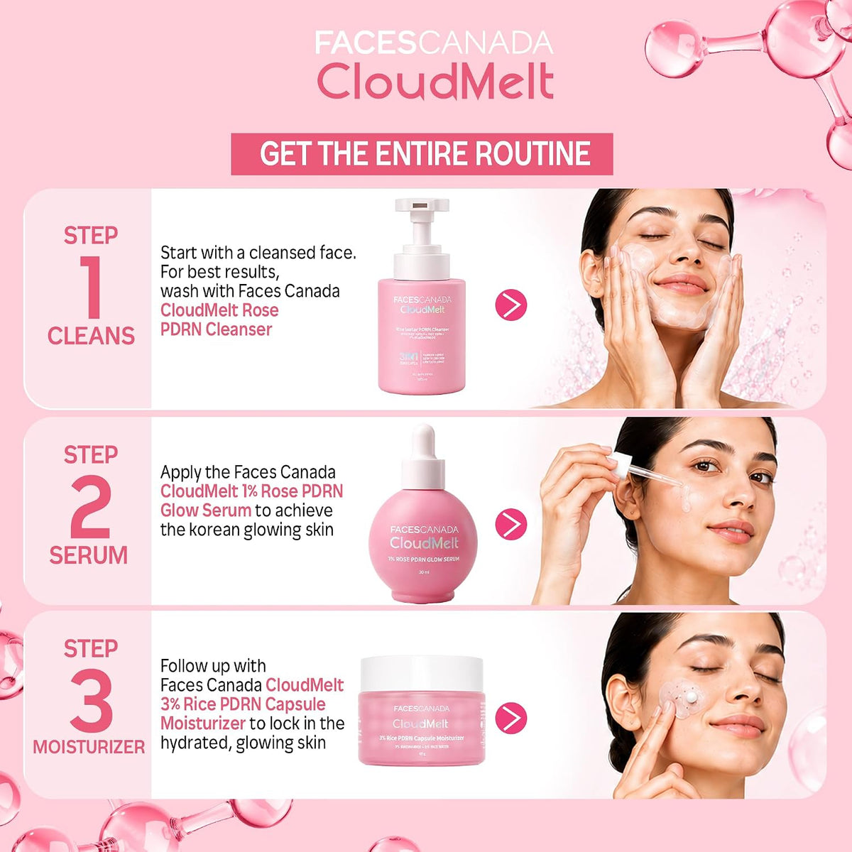Faces Canada CloudMelt 3Per Rice PDRN Capsule Moisturizer 65G