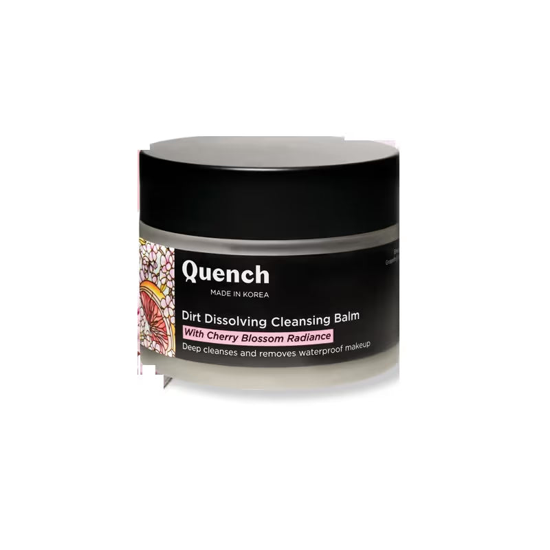 Quench Dirt Dissolving Cleansing Balm with Cherry Blossom to Remove Makeup & Sunscreen