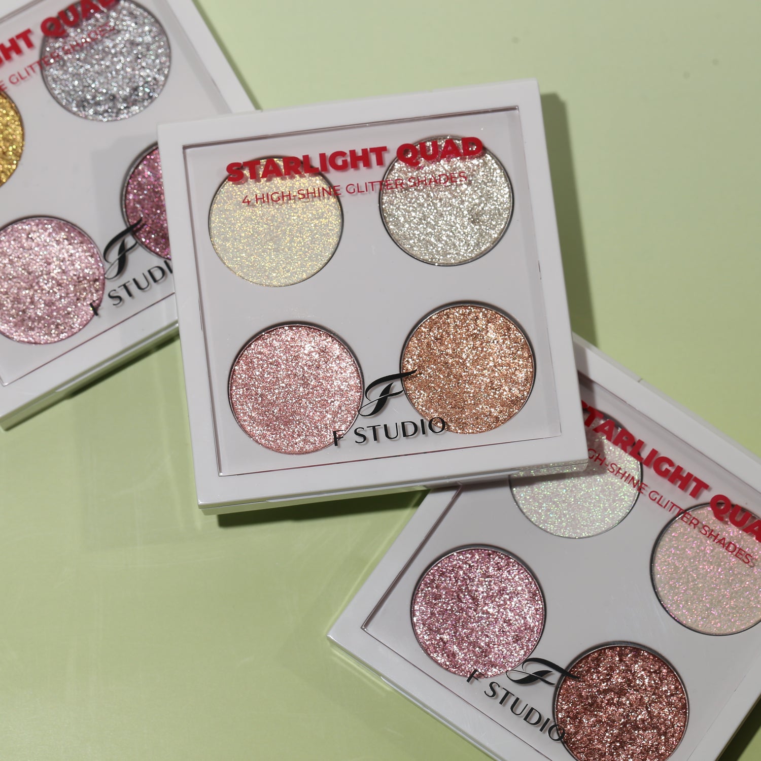 F Studio Starlight Quad Four High - Shine Glitter Shades /-/01 Celestial Glow