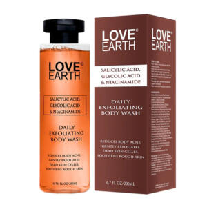 LOVE EARTH DAILY EXFOLIATING BODY WASH 200ML