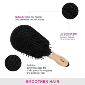 VEGA CUSHION BRUSH - H3-CB BLACK