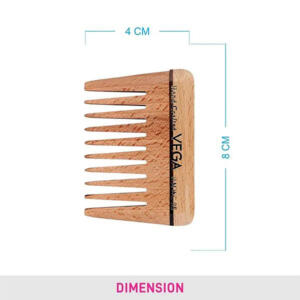 VEGA WIDE TOOTH WOODEN COMB - HMWC-05