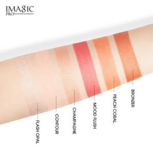 Imagic 6 Color Highlighter & Blush & Contour Palette 24G