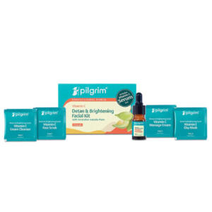 PILGRIM VITAMIN C DETAN & BRIGHTENING FACIAL KIT 77ML